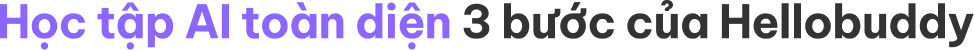 Lộ trình học hoàn chỉnh với 3 bước AI của HelloBuddy